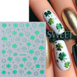 2pcs Green Four Leaves Clover Nail Art Stickers