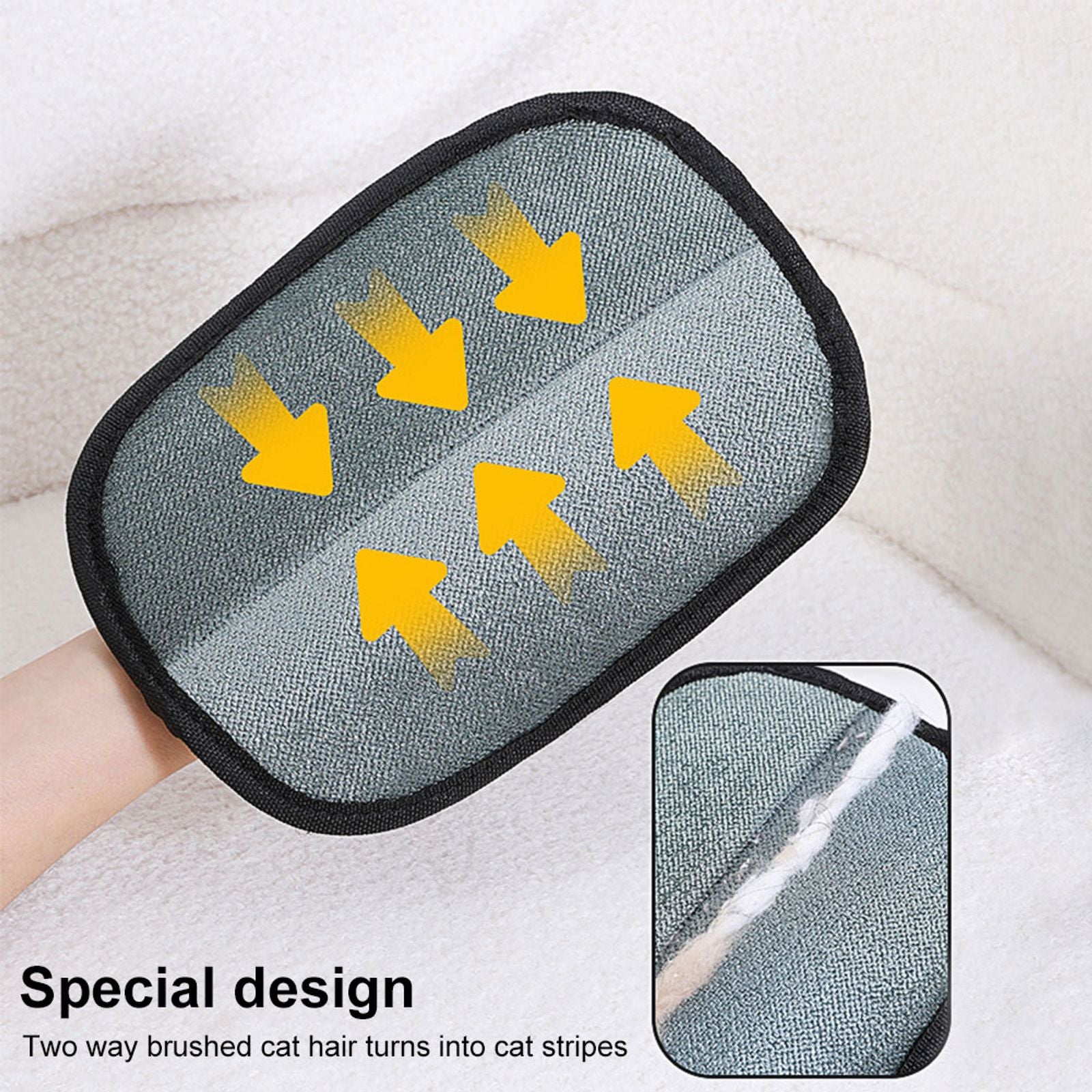 Double-Sided Pet Hair Remover Gloves for Dogs and Cats