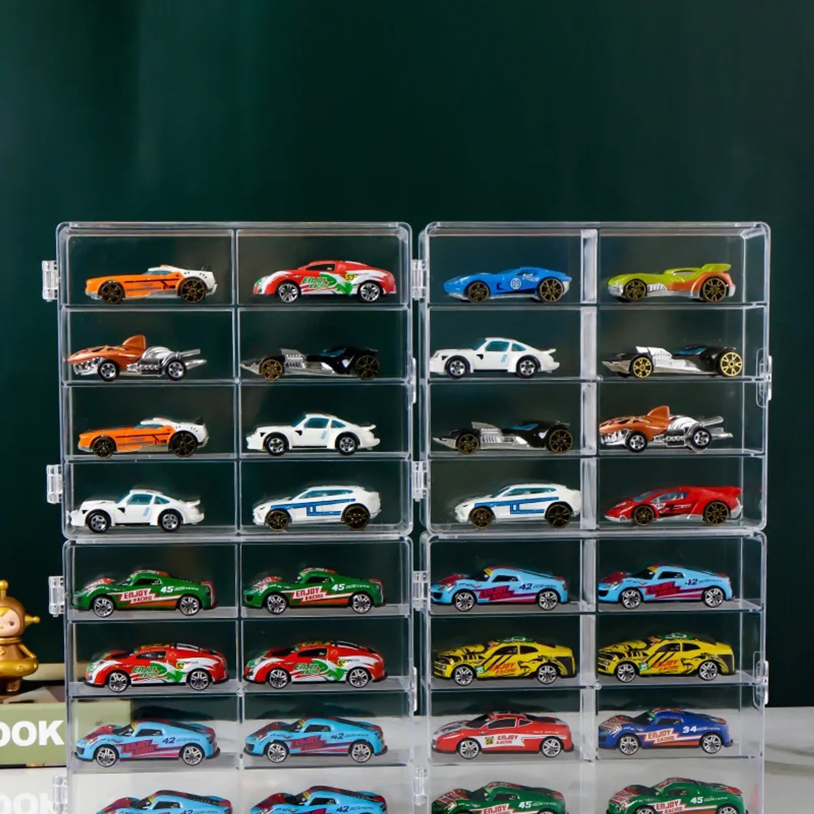 Acrylic Car Display Box 1:64 for Hot Wheels - 8 Grid Rack