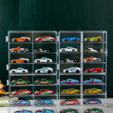 Acrylic Car Display Box 1:64 for Hot Wheels - 8 Grid Rack
