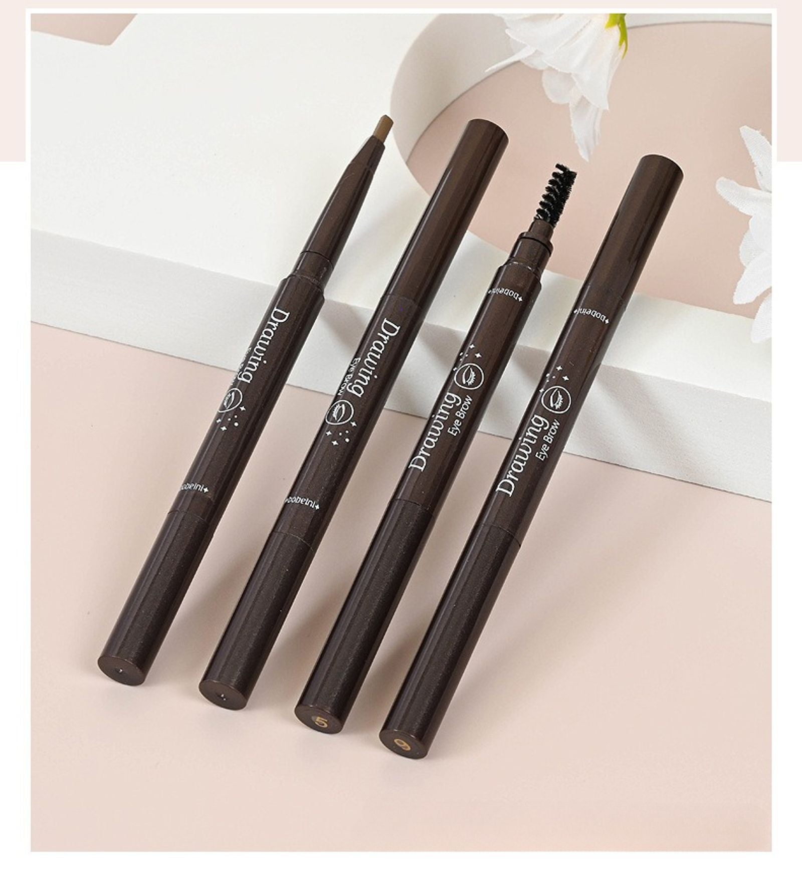 2 in 1 Waterproof Eyebrow Pencil - Long Lasting & Easy to Use