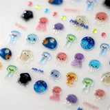 5D Kawaii Jellyfish Nail Art Stickers