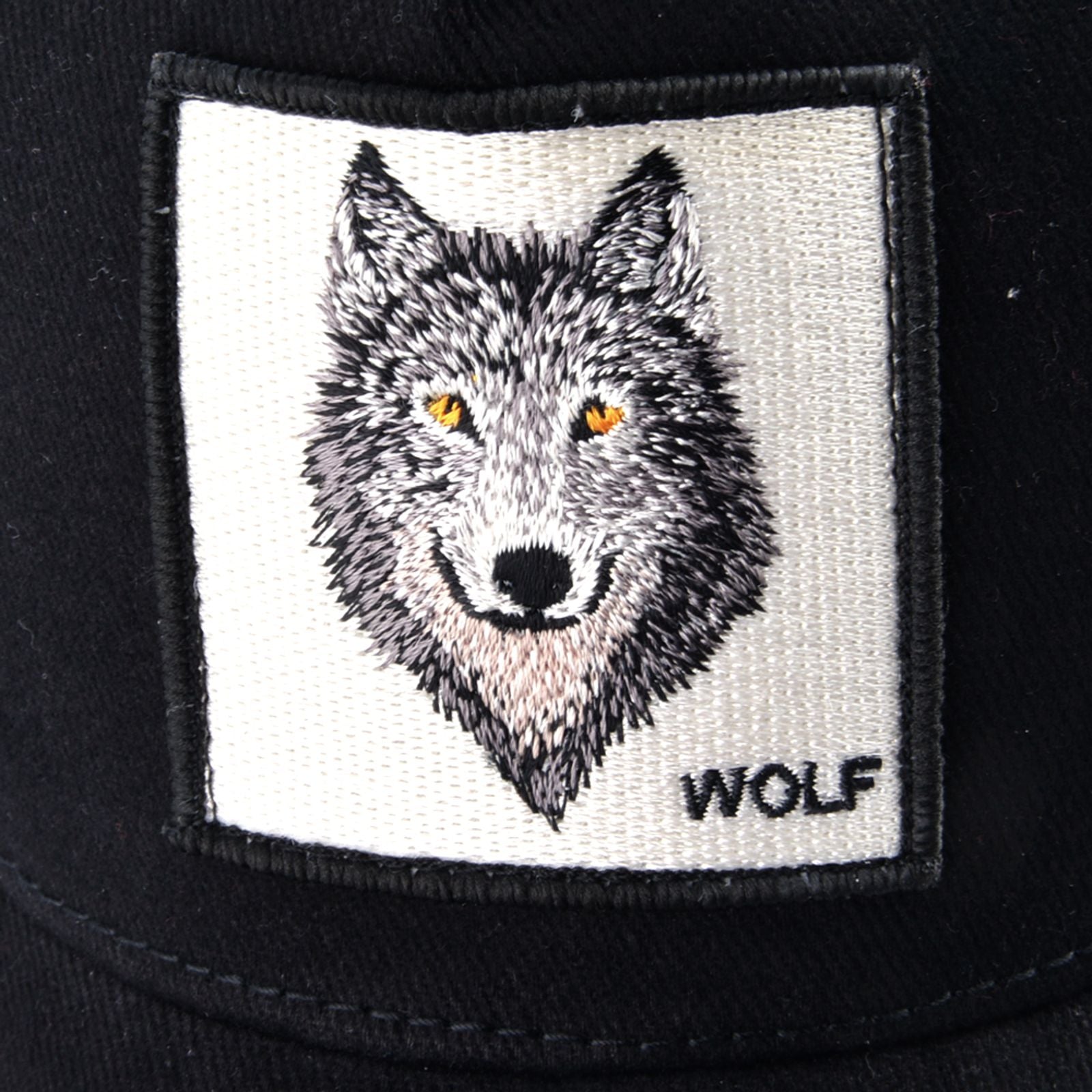 Unisex Black Baseball Cap with Animal Embroidery Patch