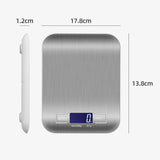 Portable Kitchen Scale with Stainless Steel Surface