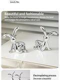2PC Long-Eared Rabbit Ornaments for Home Decoration