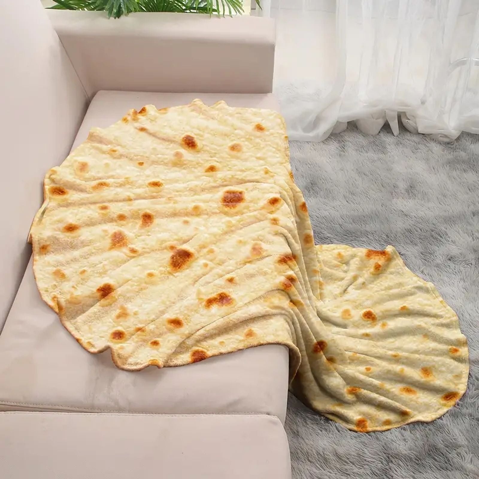 Soft and Warm Mexican Tortilla Print Flannel Blanket