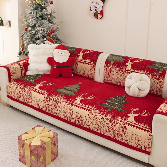 Luxury Anti-Slip Christmas Sofa Cushion Cover