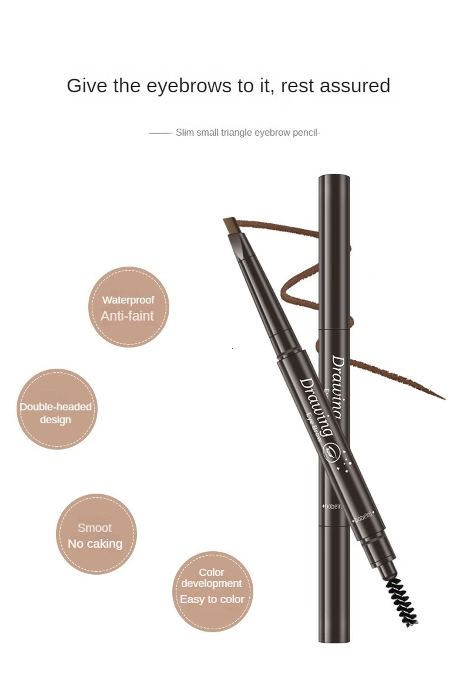 2 in 1 Waterproof Eyebrow Pencil - Long Lasting & Easy to Use