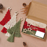 3PCS Macrame Woven Christmas Tree Craft Kit