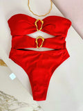 3 Colors Cut Out One Piece Swimsuit for Women