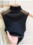 Y2K Mesh Knitted Tank Top for Women