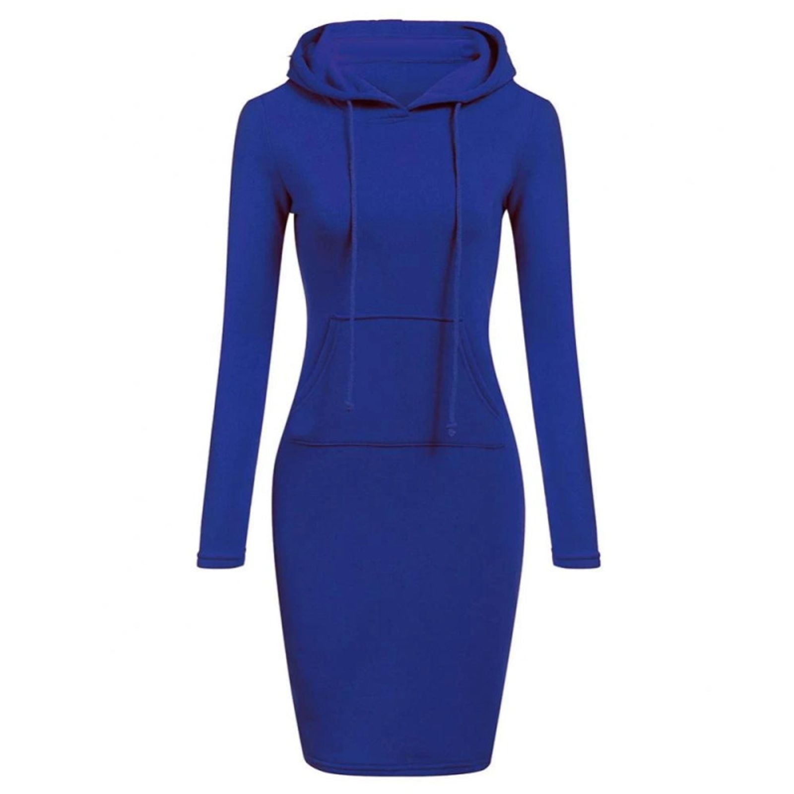 Ladies Autumn Hooded Dress Sweatshirt