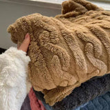 Winter Long Sleeve Double Pocket Flannel Nightgown