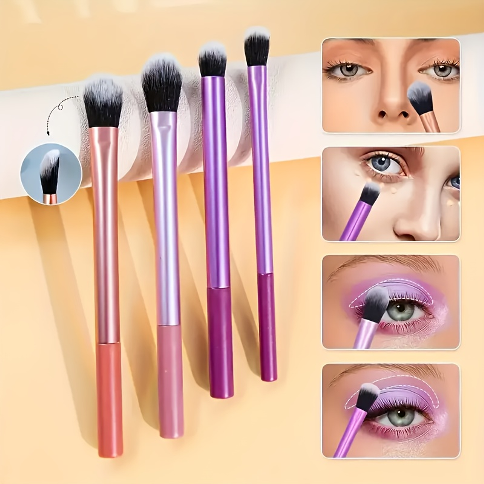 8pcs Soft Synthetic Makeup Brush Kit