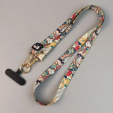 Retro Pattern Mobile Phone Clip Crossbody Lanyard