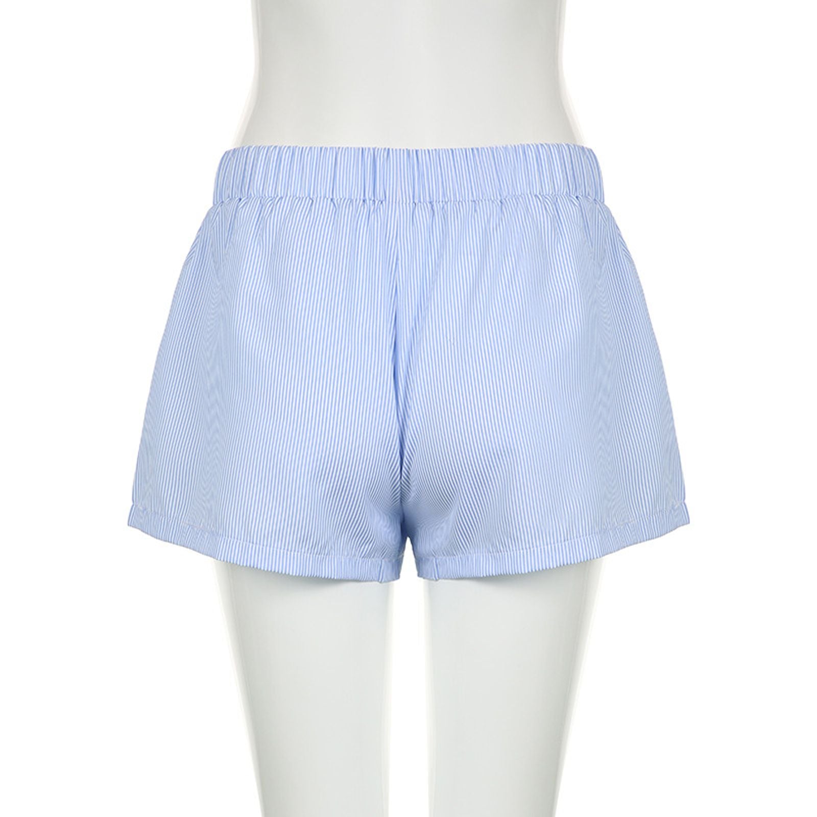 Striped Print Casual Shorts for Women