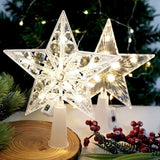 15cm Warm White LED Christmas Tree Star Decoration