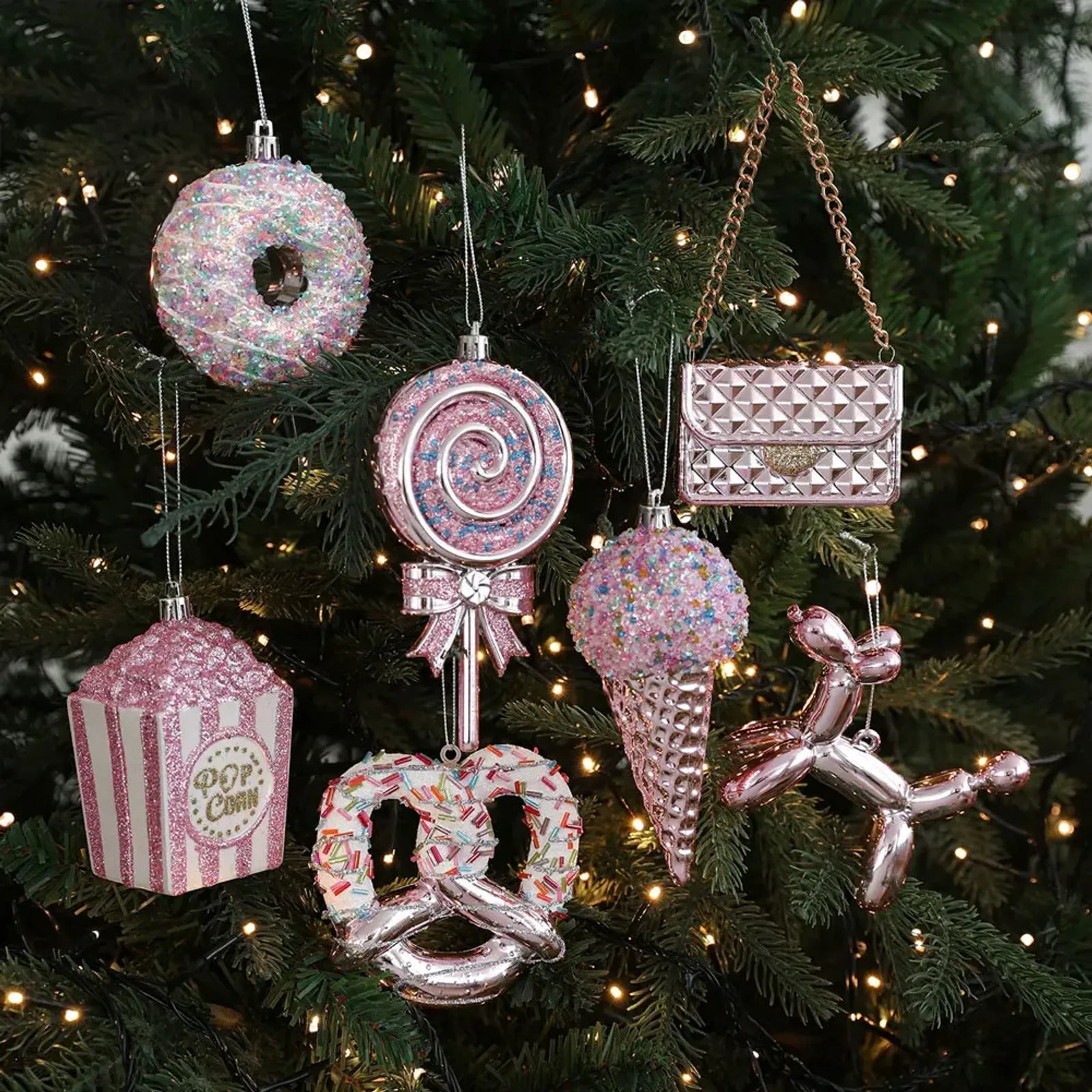 DIY Cartoon Christmas Ice Cream Pendant - 3D Snowflake Ornament