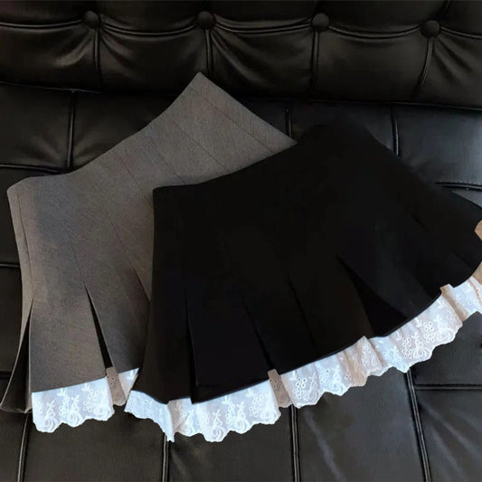 High Waist Silver Sequin Mini Skirt for Women