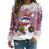 Christmas Snowman 3D Print Sweatshirt for Women