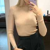 Korean Chic Turtleneck Pullover Sweater for Women
