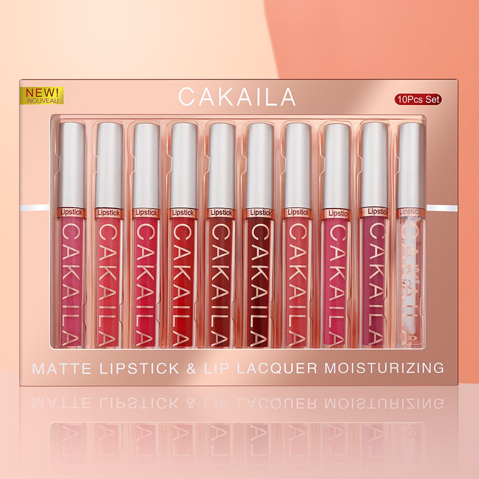 10pcs Nude Lip Gloss Matte Velvet Liquid Lipstick Set