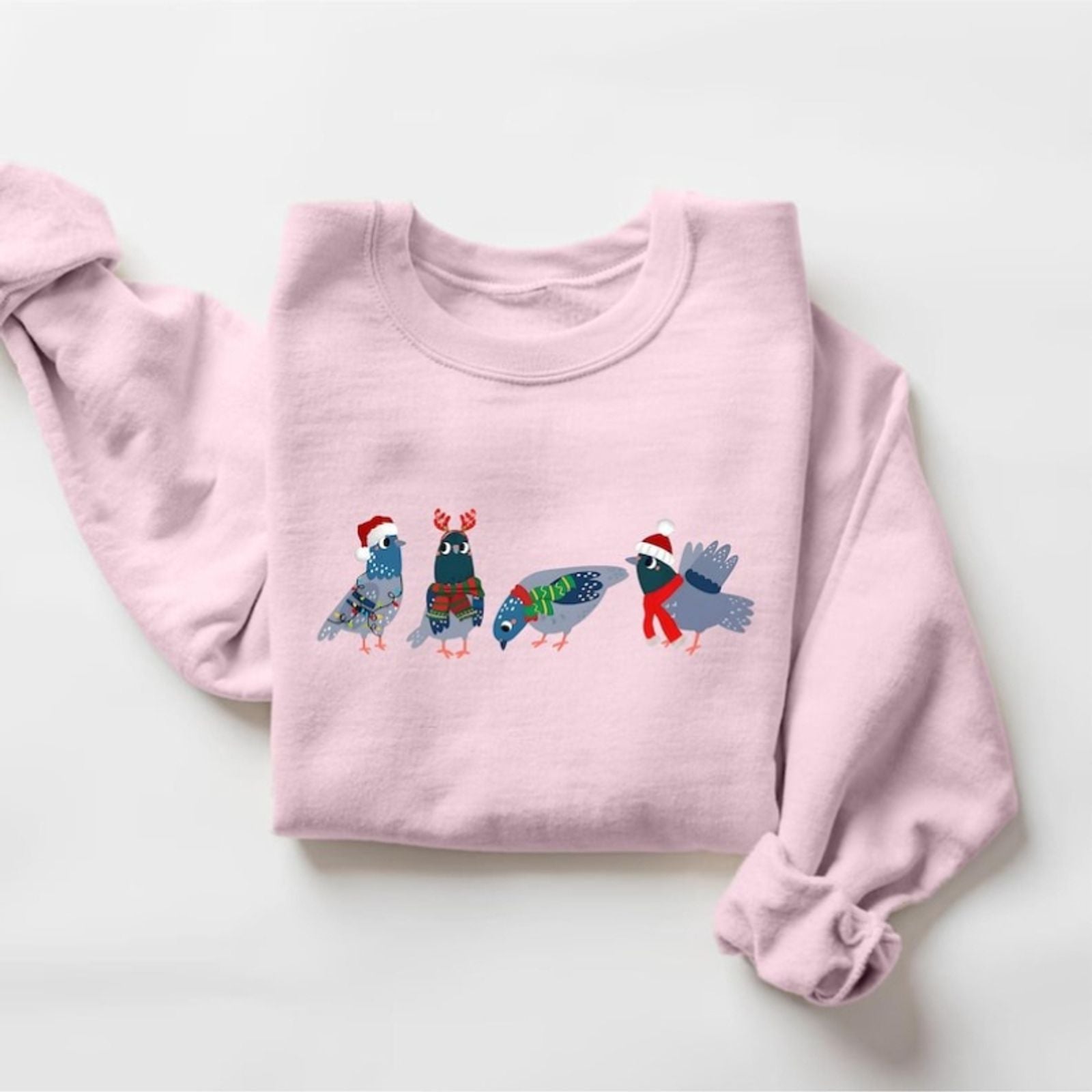 Christmas Pigeon Sweatshirt - Funny Bird Lover Gift