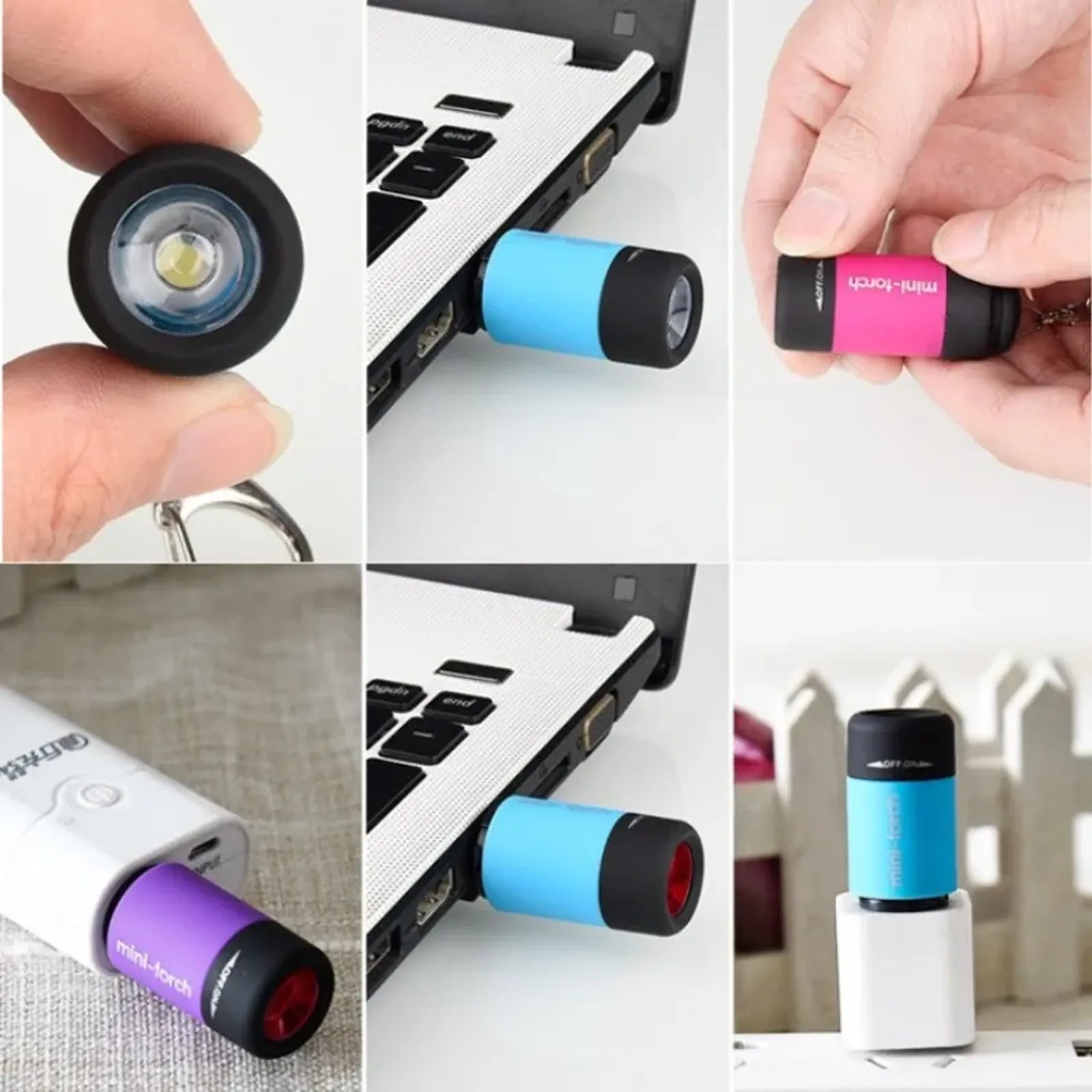LED Micro Pocket Flashlight - USB Rechargeable & Waterproof