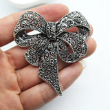 Luxury Crystal Bow Ribbon Brooches for Fashionable Men and Women
