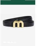 Women's Fashion Belt with High-Quality Gold Buckle