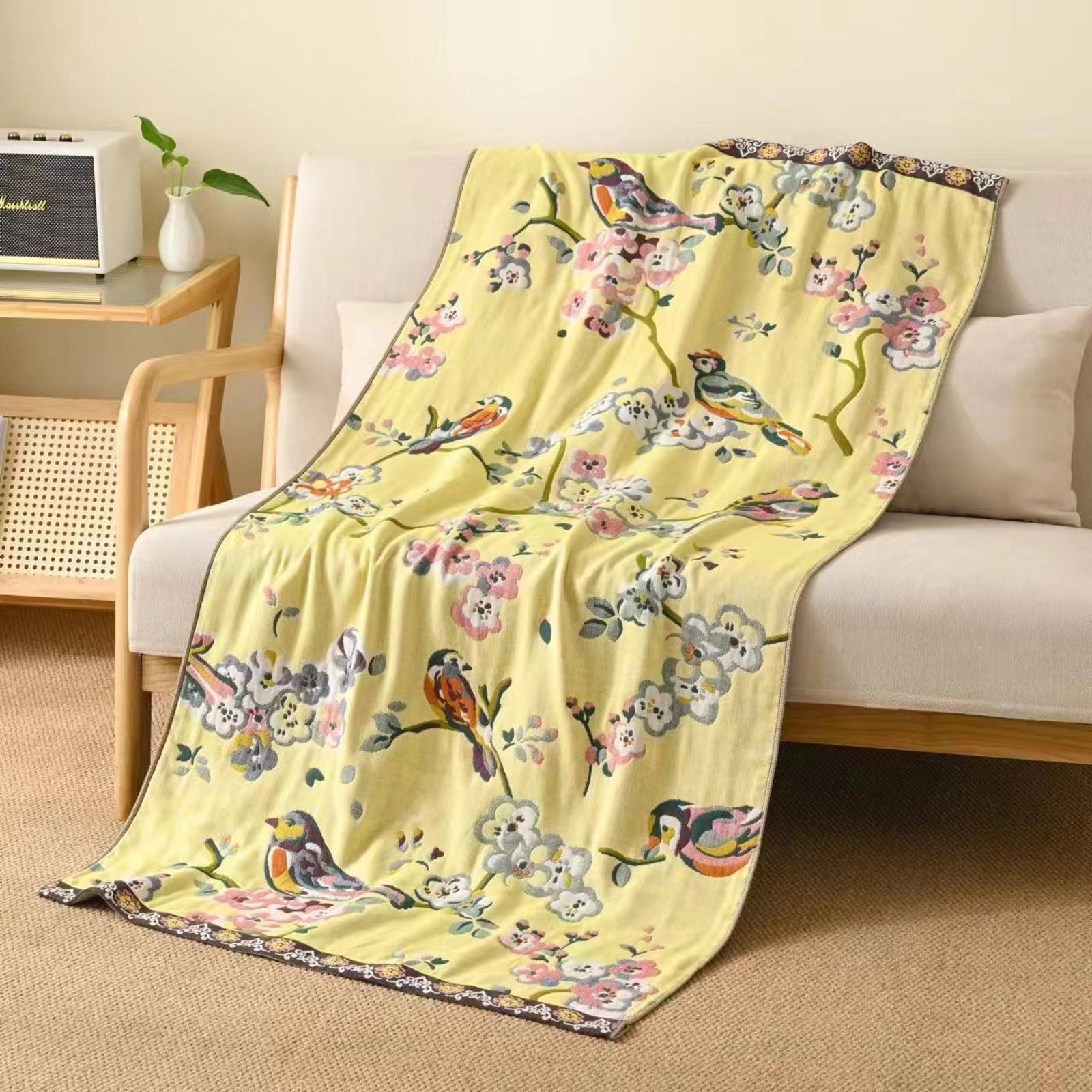 Pure Cotton Floral Towel Blanket