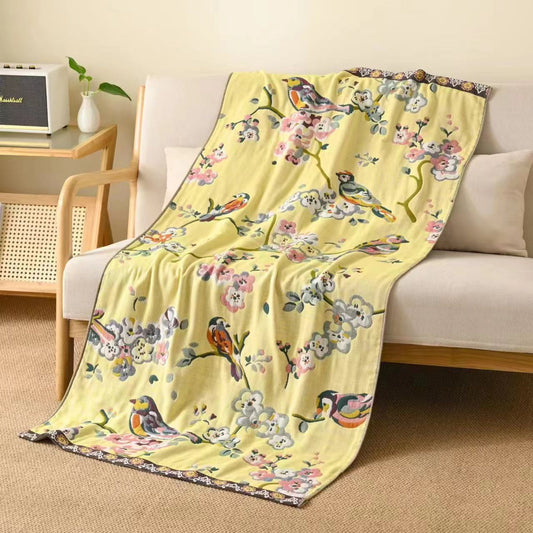 Pure Cotton Floral Towel Blanket