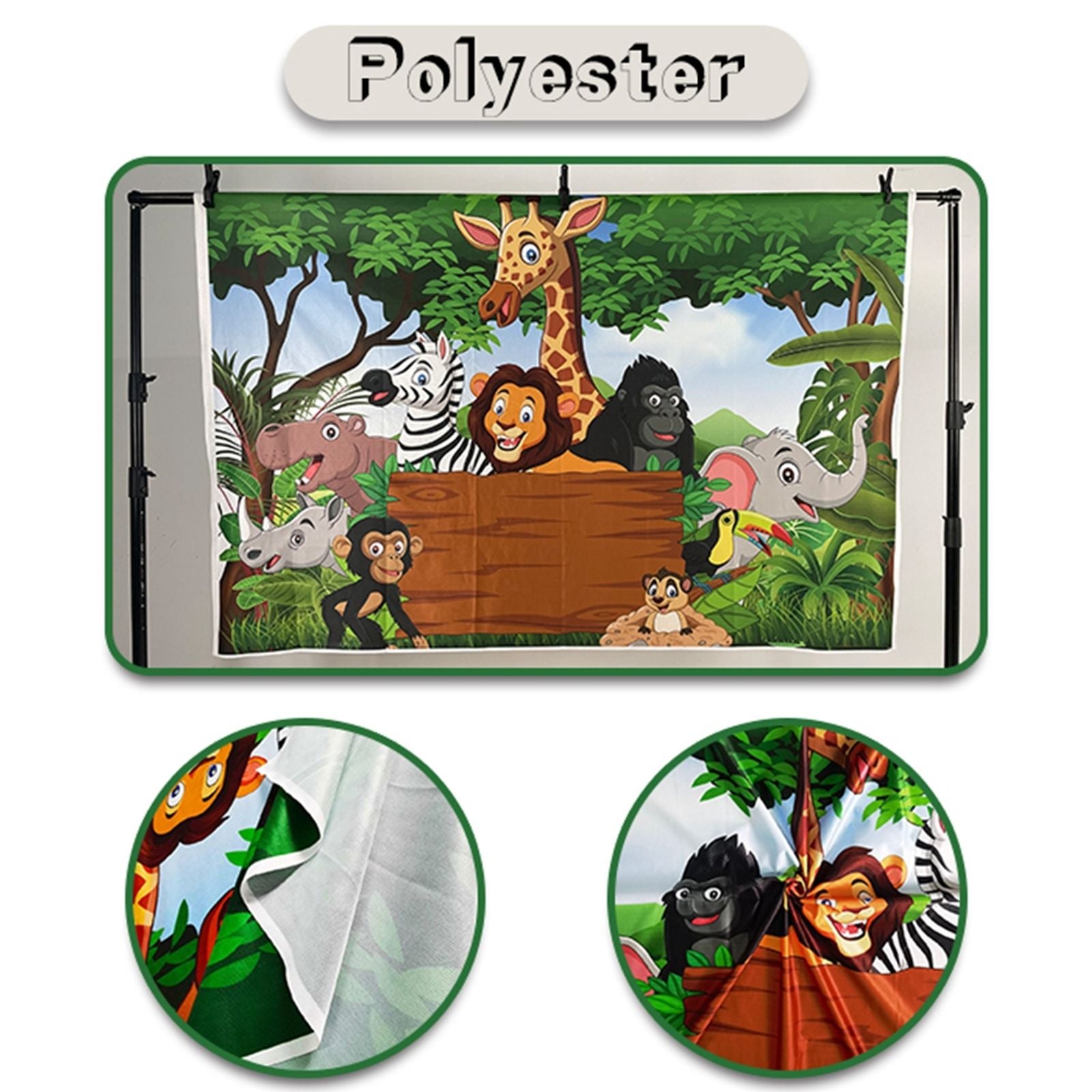 Merry Christmas Photography Backdrop with Wreath and Ornaments