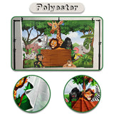 Merry Christmas Photography Backdrop with Wreath and Ornaments