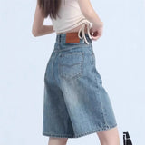 Fashionable Minimalist High Waist Denim Shorts for Women