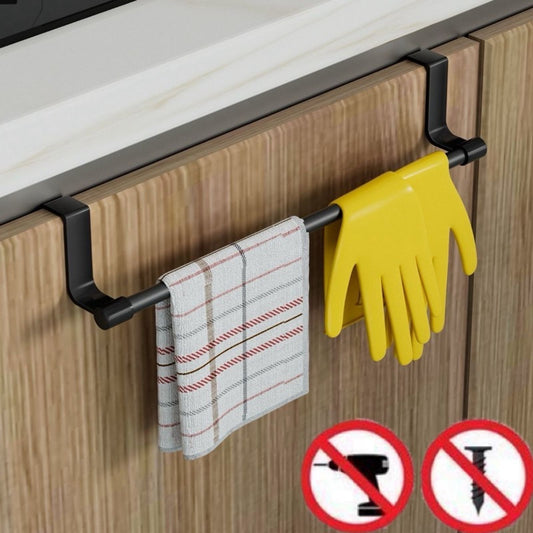 Wall-Mounted Kitchen Cabinet Towel Rack - Space-Saving Holder