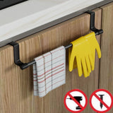 Wall-Mounted Kitchen Cabinet Towel Rack - Space-Saving Holder