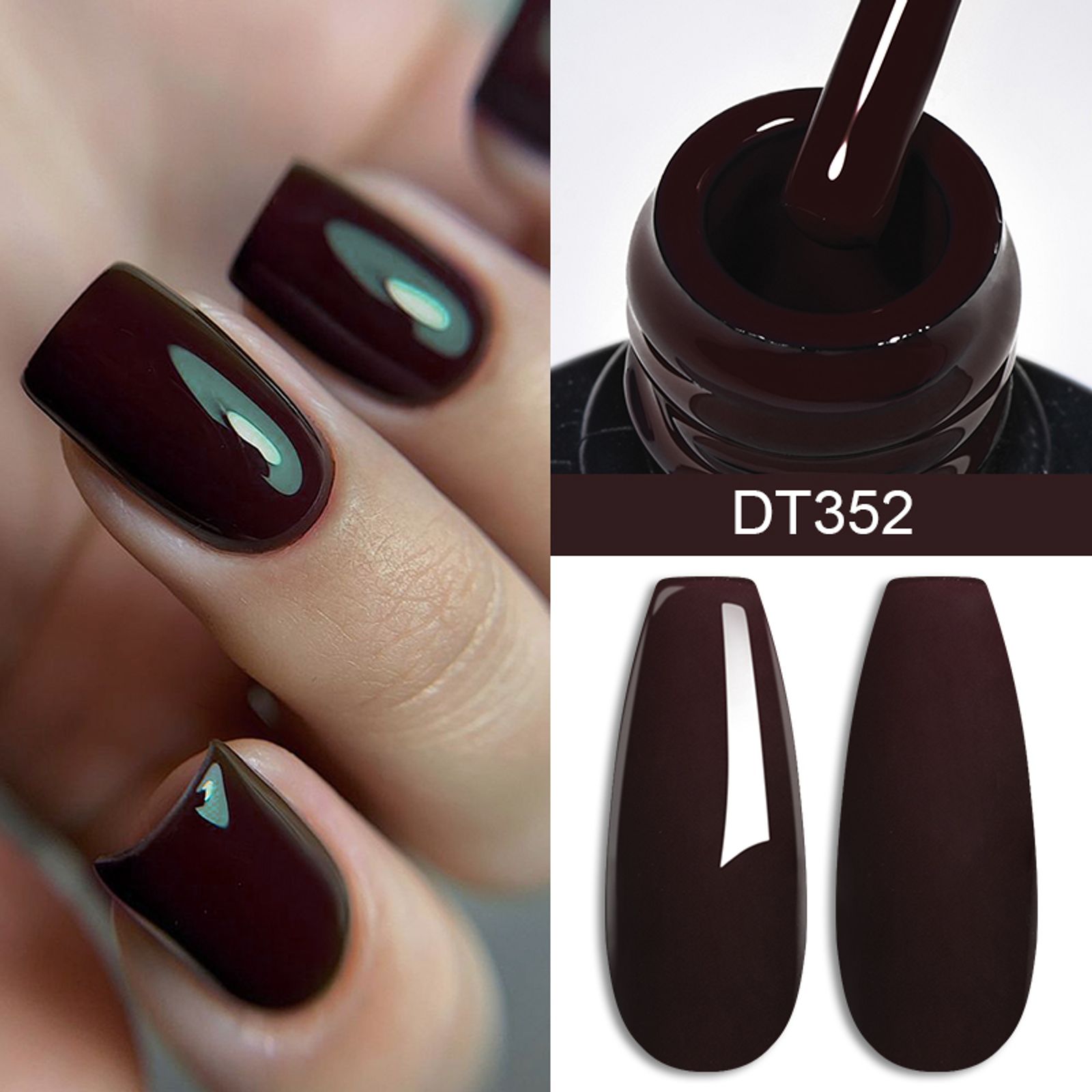 7ml Wine Red Gel Nail Polish - Long-Lasting Nail Art