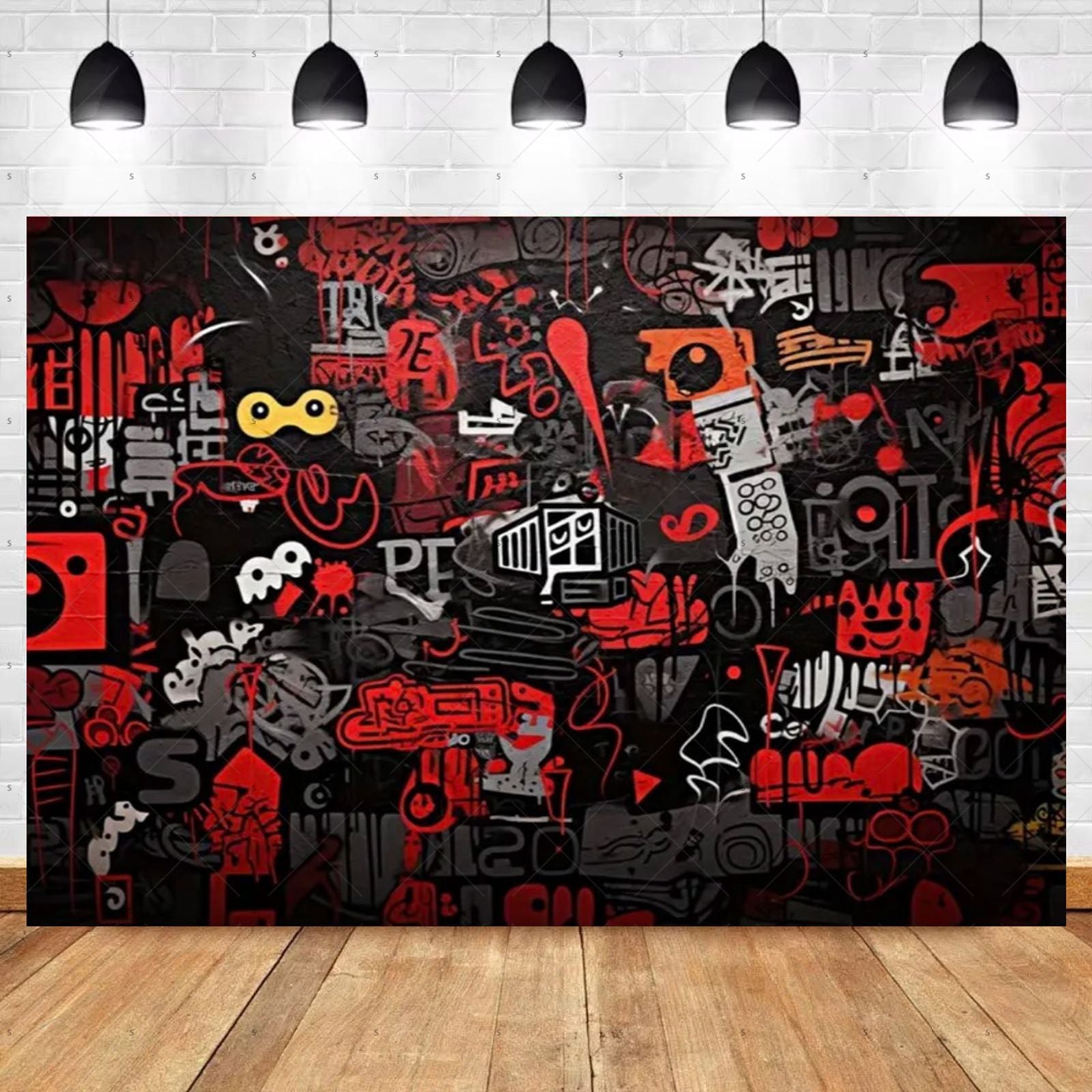 Street Graffiti Wall Background Banner for Photography