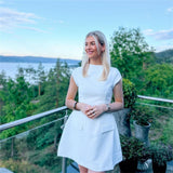 Womens Sexy Slim Fit Mini Dress - Black A-Line Spring Style