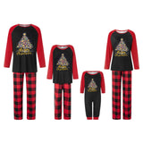 Christmas Family Pajamas Set with Hat and Buffalo Plaid Pants