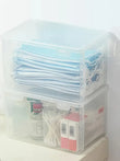2PCS Transparent Large Capacity Mask Storage Box
