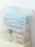 2PCS Transparent Large Capacity Mask Storage Box