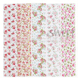10PCS Rose Flower Nail Art Foils Transfer Sticker Set