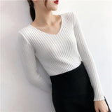 Women’s Knitted V-Neck Pullover Sweater