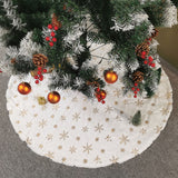 Plush Faux Fur White Christmas Tree Skirt