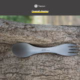 2-in-1 Titanium Spoon and Fork - Lightweight Portable Tool