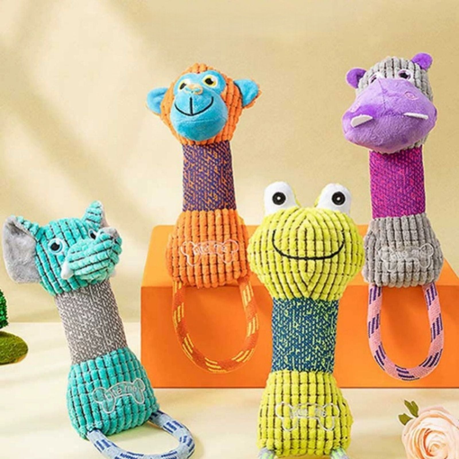 Bite Resistant Squeaky Dog Toy Animals