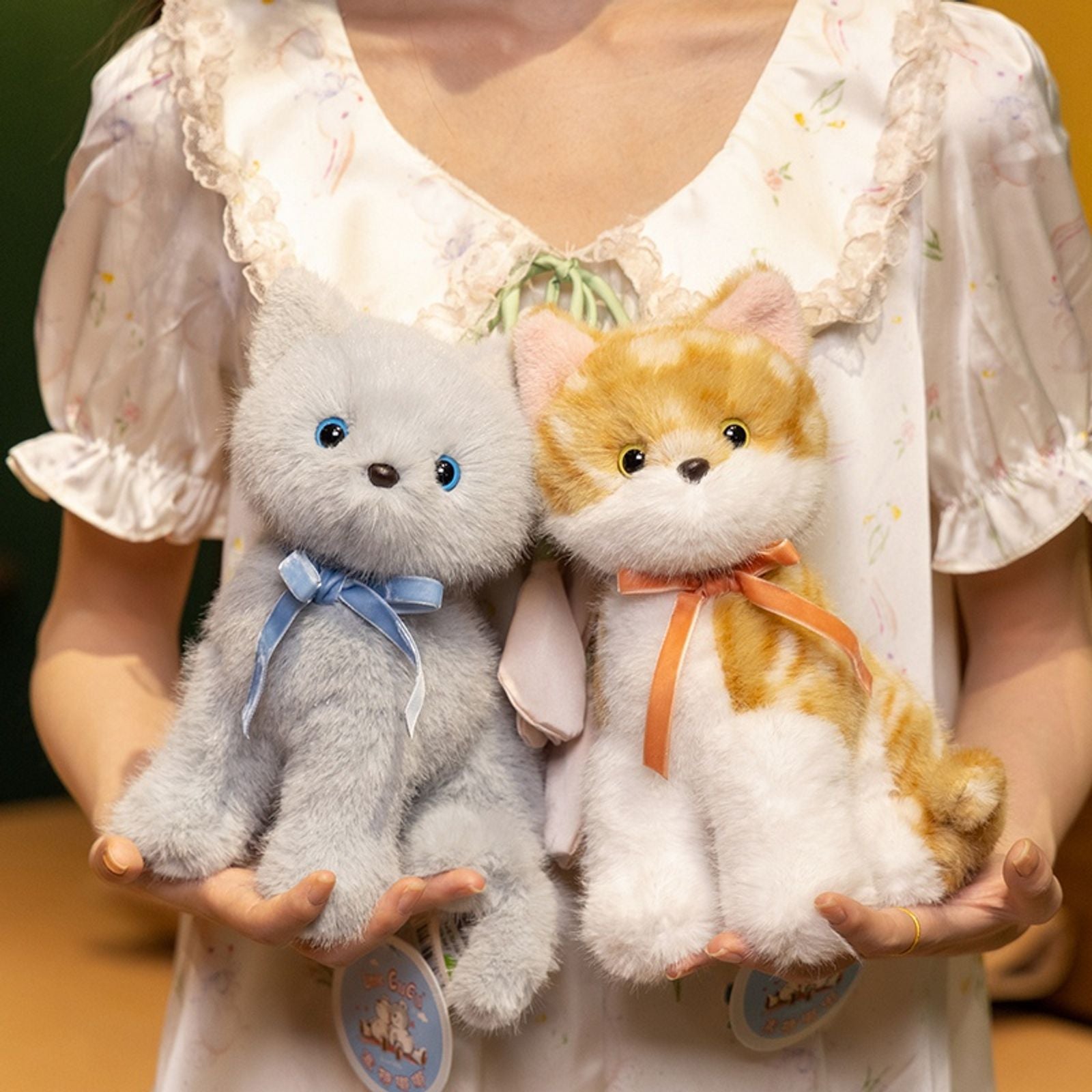 Lifelike Simulated Cat Plush Toys - Set of 3