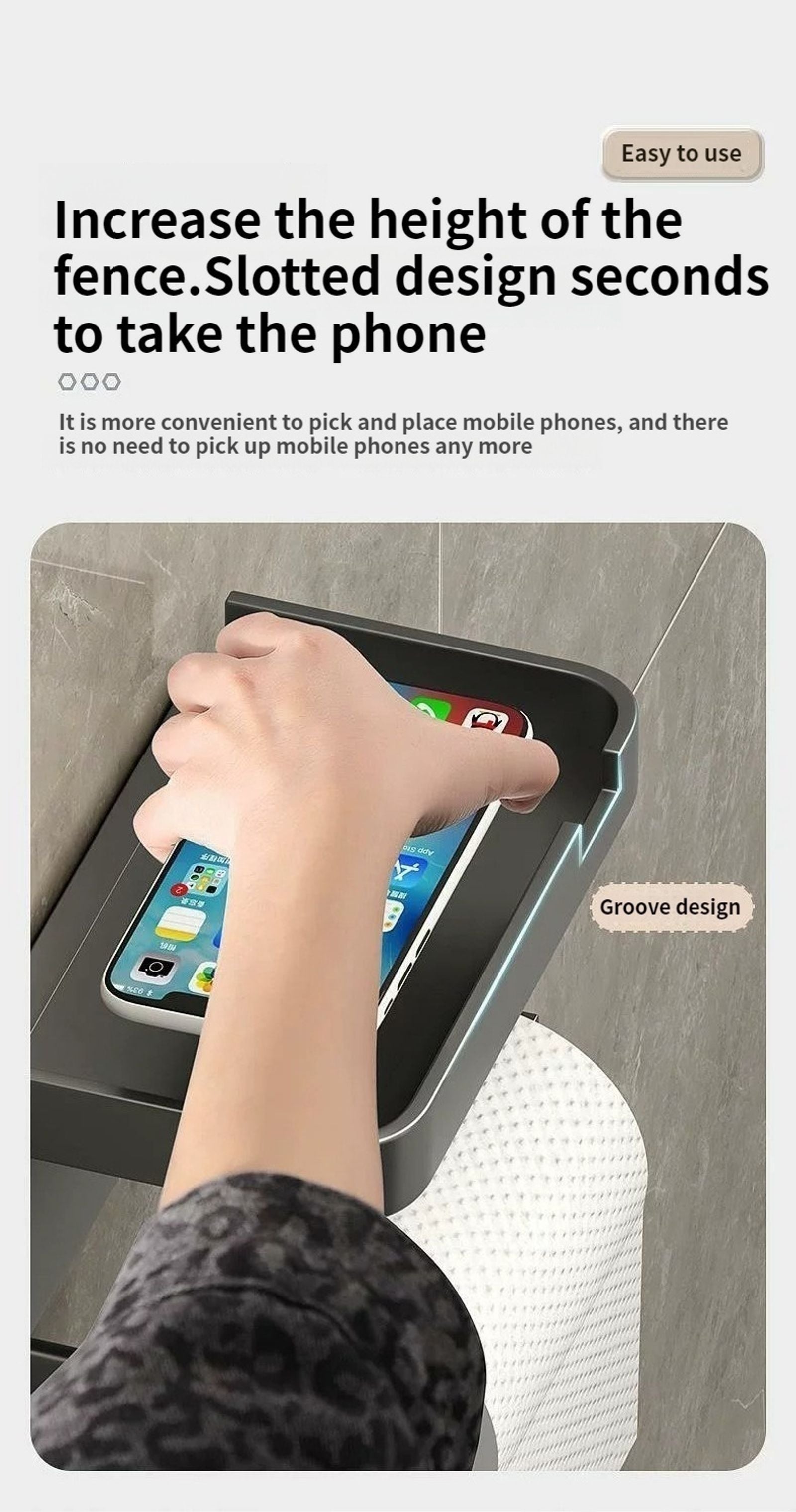 Plastic Toilet Paper Holder and Storage Rack